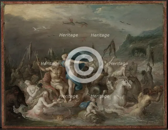 The Triumph of Neptune and Amphitrite, 1630s. Creator: Frans Francken (Flemish, 1581-1642).