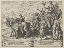 The Triumph of Peace, from The Cycle of the Vicissitudes of Human Affairs, plate 8, 1564. Creator: Cornelis Cort