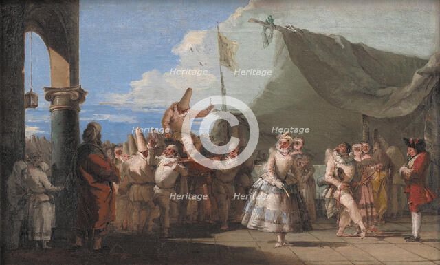 The Triumph of Pulcinella, 1760-1770. Creator: Giovanni Domenico Tiepolo.