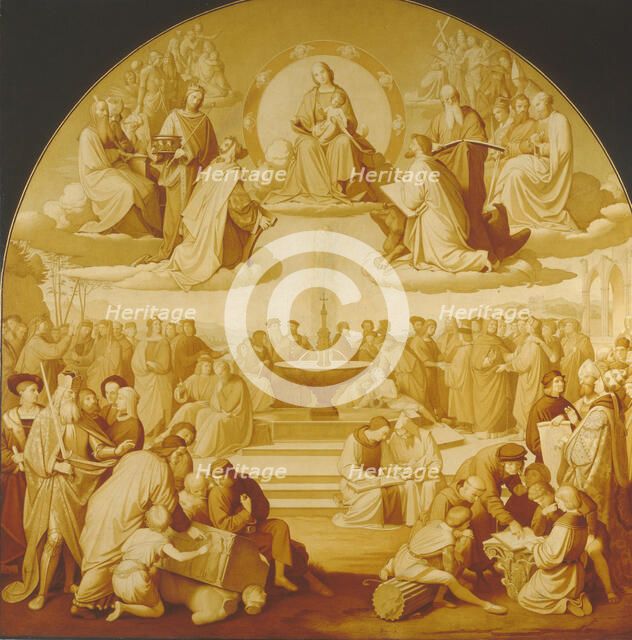 The Triumph of Religion in the Arts, Between 1829 and 1840. Creator: Overbeck, Johann Friedrich (1789-1869).