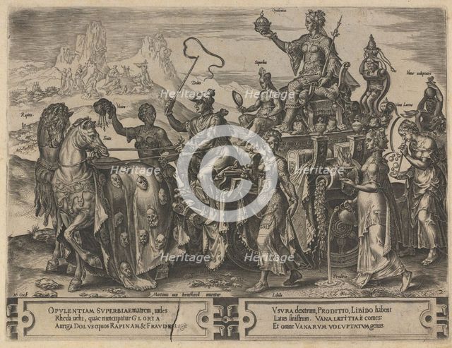 The Triumph of Riches, 1564. Artist: Coornhert, Dirk Volkertsz. (1522-1590)