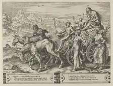 The Triumph of Want, from The Cycle of the Vicissitudes of Human Affairs, plate 6, 1564. Creator: Cornelis Cort