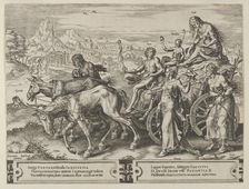 The Triumph of Want, from The Cycle of the Vicissitudes of Human Affairs, plate 6, 1564. Creator: Cornelis Cort
