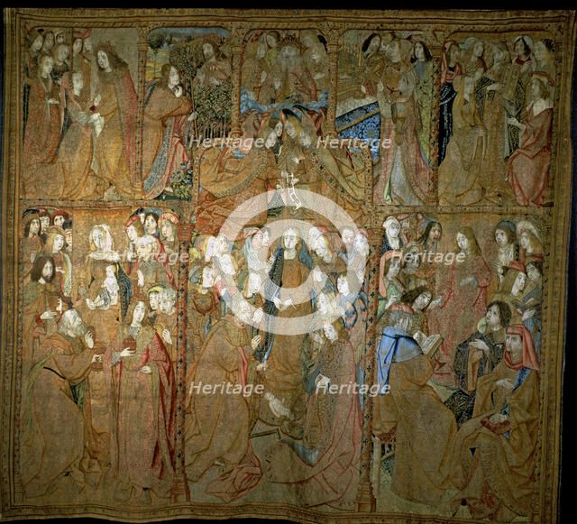 The Triumph of the Mother of God' series of fifteenth century Flemish tapestries. Cloth III 'The …