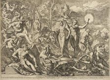 The Triumph of the Virtuous Artist on Parnassus, between c1644 and c1646. Creator: Pietro Testa