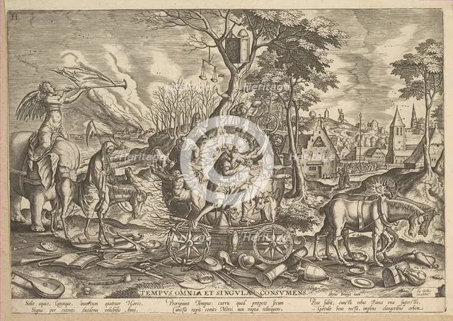 The Triumph of Time, 1574. Creator: Philip Galle.