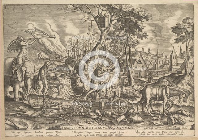 The Triumph of Time, 1574. Creator: Philip Galle.