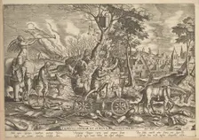 The Triumph of Time, 1574. Creator: Philip Galle