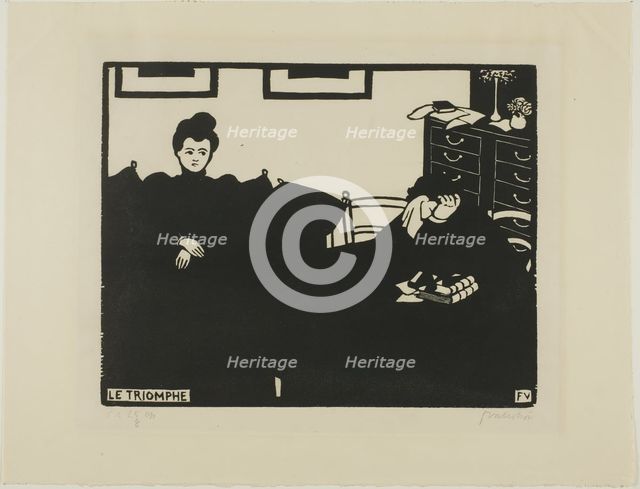 The Triumph, plate two from Intimacies, 1898. Creator: Félix Vallotton.