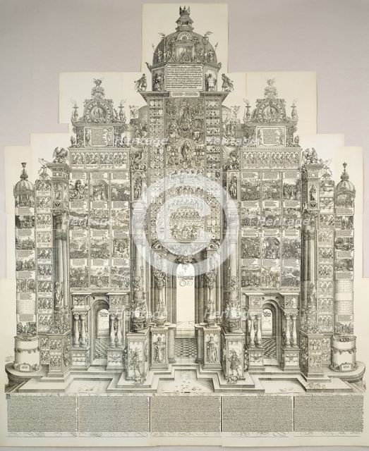 The Triumphal Arch of Maximilian, 1515 (1799 edition). Creator: Albrecht Durer.