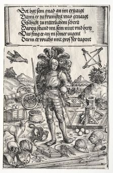 The Triumphal Arch of Maximilian I: Emperor Maximilian as Patron of Improvements..., 1515-17. Creator: Wolf Traut (German, c. 1486-1520)