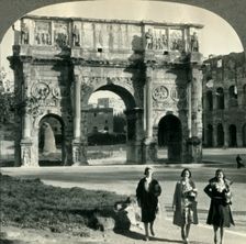 The Triumphal Arch of Constantine, Rome, Italy c1930s. Creator: Unknown