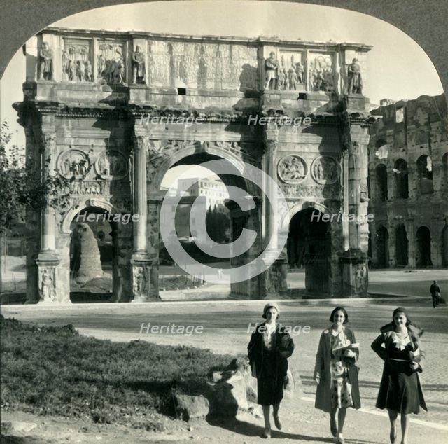 'The Triumphal Arch of Constantine, Rome, Italy', c1930s. Creator: Unknown.