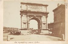 The Triumphal Arch of Emperor Titus from the northwest, Rome, between 1870-1880. Creator: Unknown