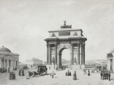The Triumphal Arch at the Tver Gates in Moscow, 1840s
