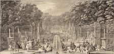 The Triumphal Arch Grove in the Gardens of Versailles, c1730. Creator: Rigaud, Jacques (1671-1754)