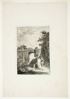 The Triumphal Arch, plate eight from Les Soirées de Rome, 1763/64. Creator: Hubert Robert