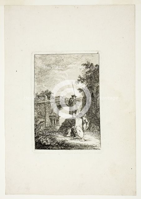 The Triumphal Arch, plate eight from Les Soirées de Rome, 1763/64. Creator: Hubert Robert.