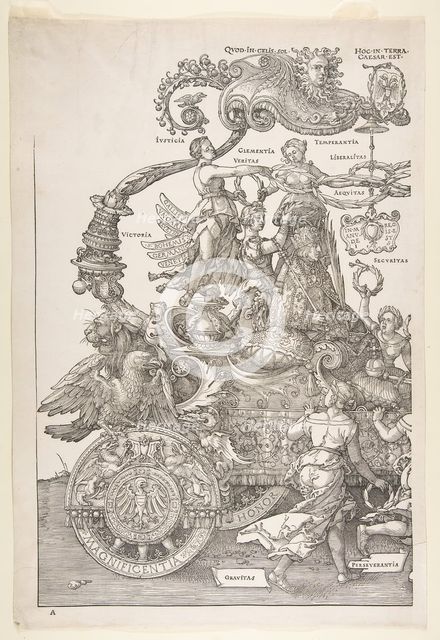 The Triumphal Chariot of Maximilian I (The Great Tri..., probably finished ca. 1518, published 1522. Creator: Albrecht Durer.
