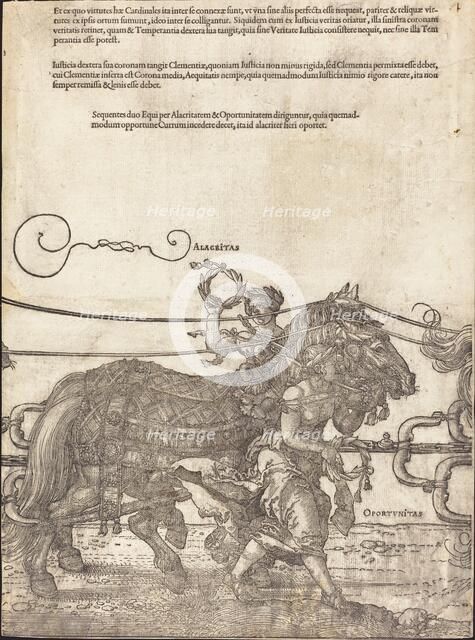The Triumphal Chariot of Maximilian I (The Great Triumphal Car) [plate 4 of 8], 1523 (Latin ed.). Creator: Albrecht Durer.