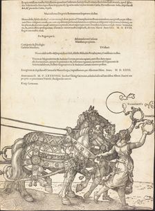 The Triumphal Chariot of Maximilian I (The Great Triumphal Car) [plate 8 of 8], 1523 (Latin ed.). Creator: Albrecht Durer