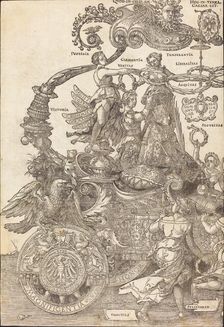 The Triumphal Chariot of Maximilian I (The Great Triumphal Car) [plate 1 of 8], 1523 (Latin ed.). Creator: Albrecht Durer