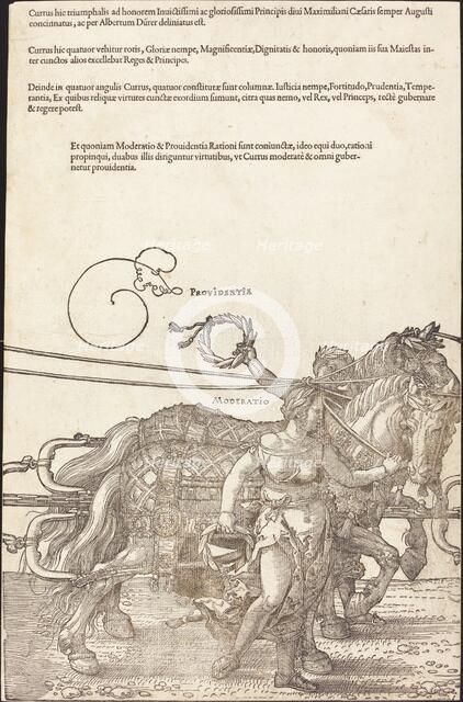 The Triumphal Chariot of Maximilian I (The Great Triumphal Car) [plate 3 of 8], 1523 (Latin ed.). Creator: Albrecht Durer.