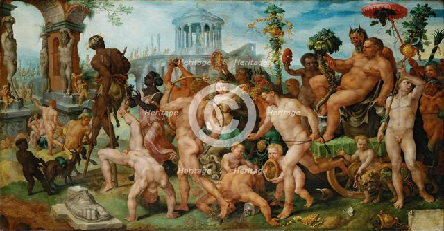 The Triumphal Procession of Bacchus, c. 1536. Artist: Heemskerck, Maarten Jacobsz, van (1498-1574)