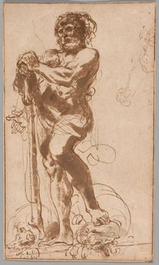 The Triumphant Hercules with the Vanquished Hydra, c. 1618. Creator: Guercino