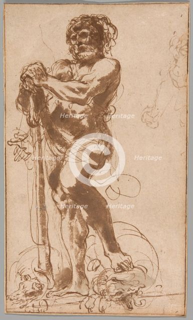 The Triumphant Hercules with the Vanquished Hydra, c. 1618. Creator: Guercino.