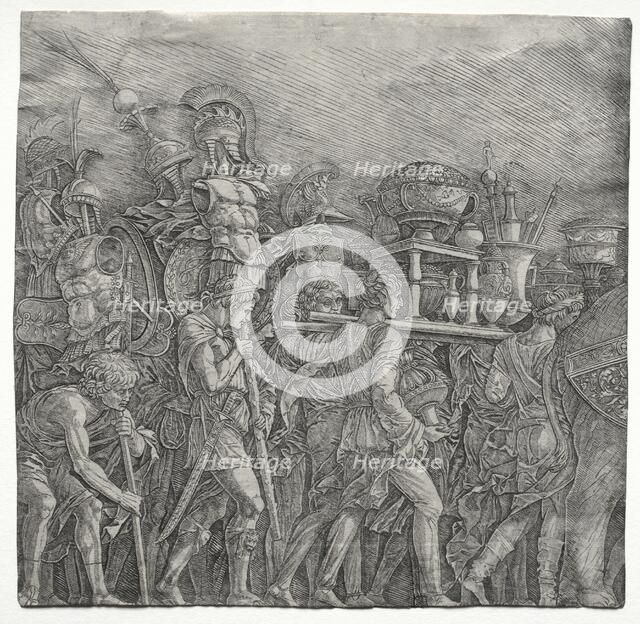 The Triumphs of Caesar: The Corselet Bearers, c. 1495. Creator: Andrea Mantegna (Italian, 1431-1506), school of ; the so-called Premier Engraver (Italian), probably by.