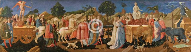 The Triumphs of Love, Chastity, and Death, c. 1450. Artist: Pesellino, Francesco di Stefano (1422-1457)