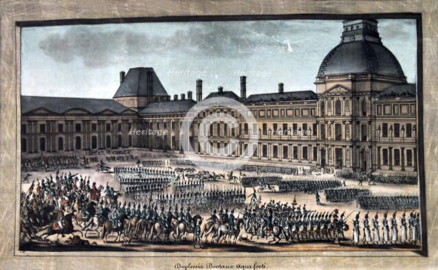 'The Troop Parade during the Grand Parade, Tuileries Palace', 19th century. Artist: Unknown
