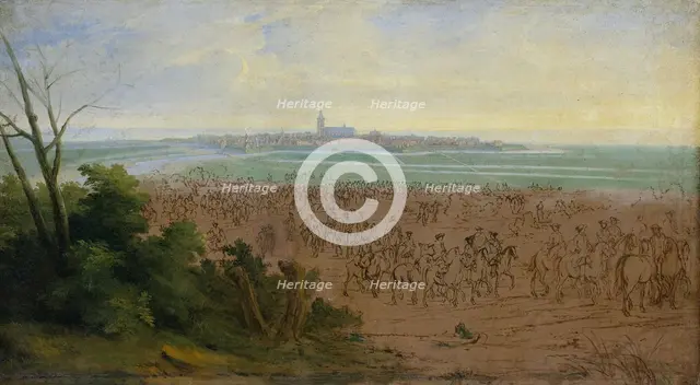 The Troops of Louis XIV before Naarden, 20 July 1672, 1672-1690. Creator: Adam Frans van der Meulen.