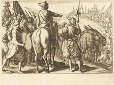 The Troops on the March, c. 1614. Creator: Jacques Callot