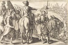 The Troops on the March, c. 1614. Creator: Jacques Callot
