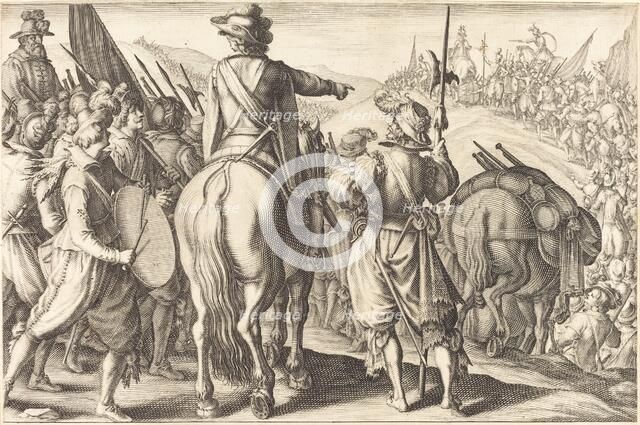 The Troops on the March, c. 1614. Creator: Jacques Callot.
