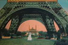 The Trocadéro seen under the Eiffel Tower, Paris, c1920