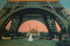 The Trocadéro seen under the Eiffel Tower, Paris, c1920