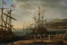 The Trojan Women Setting Fire to Their Fleet, ca. 1643. Creator: Claude Lorrain