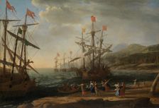 The Trojan Women Setting Fire to Their Fleet, ca. 1643. Creator: Claude Lorrain