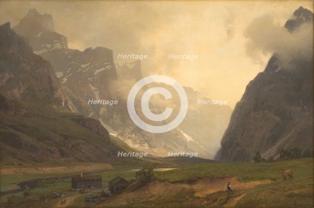 The Troll Peaks in Romsdalen: The Foot of Romsdalshorn to the Right, 1894. Creator: Hans Fredrik Gude.