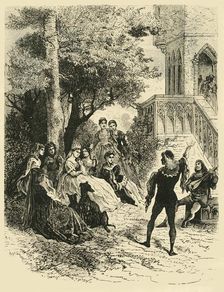 The Trouvere Adenes at the Court of Queen Marie of Brabant (1274-1285), 1890. Creator: Unknown