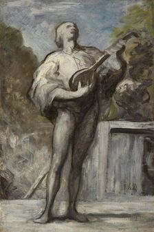 The Troubadour, 1868-1873. Creator: Honoré Daumier (French, 1808-1879)
