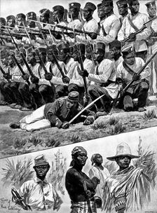 The Troubles in Madagascar: types of native soldiery, 1895. Creator: George Meisenbach