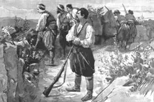'The Troubles in Crete--Insurgents in a mountain fastness on the look-out for the Turkish troops Creator: Unknown