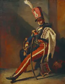 The trumpeter of the Orleans Hussars, 1813/1814 . Creator: Theodore Gericault