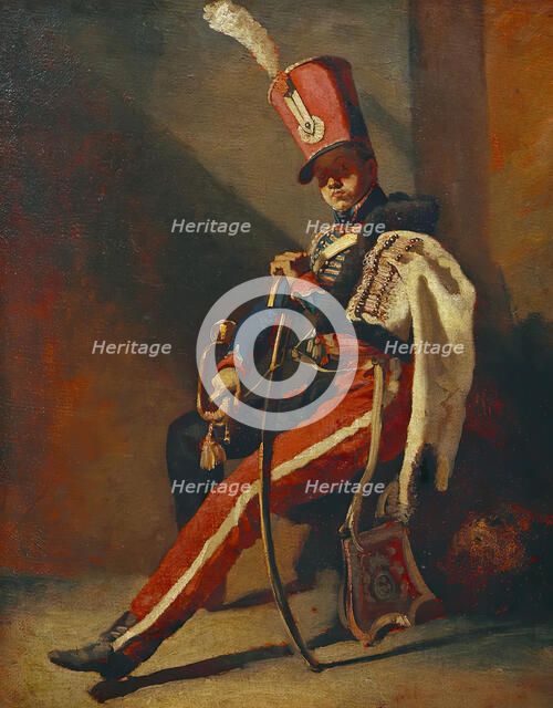 The trumpeter of the Orleans Hussars, 1813/1814 . Creator: Theodore Gericault.