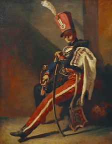 The trumpeter of the Orleans Hussars, 1813/1814 . Creator: Theodore Gericault