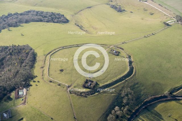 The Trundle hillfort and causewayed enclosure at St Roche's Hill, West Sussex, 2018. Creator: Damian Grady.